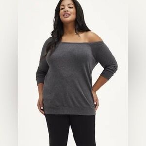 Torrid off-shoulder sweatshirt 00